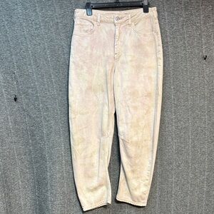 Pilcro Bow Boyfriend Jeans in Mauve/Tan Wash